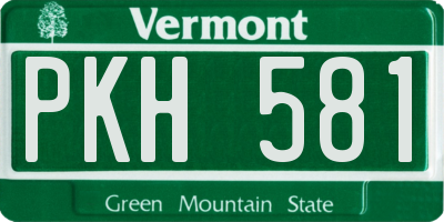 VT license plate PKH581