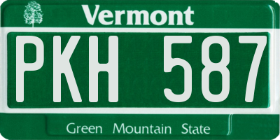 VT license plate PKH587