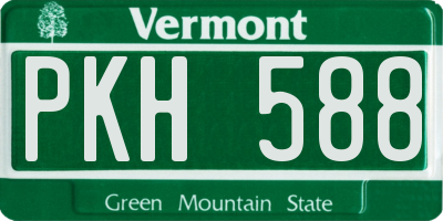 VT license plate PKH588
