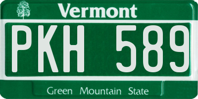 VT license plate PKH589