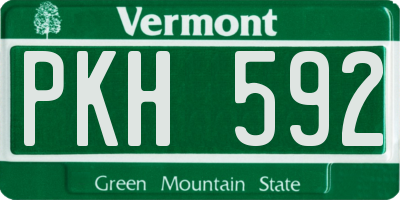 VT license plate PKH592