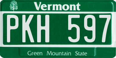 VT license plate PKH597