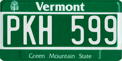 VT license plate PKH599
