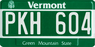 VT license plate PKH604