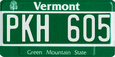 VT license plate PKH605