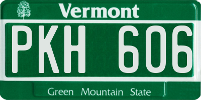 VT license plate PKH606