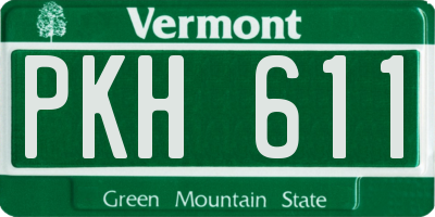 VT license plate PKH611