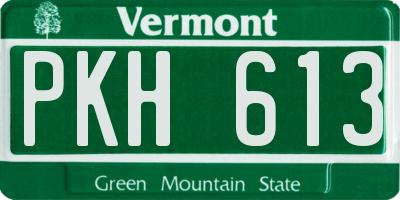 VT license plate PKH613