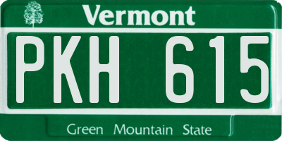 VT license plate PKH615