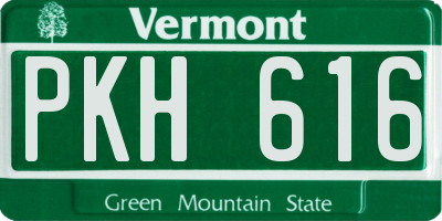 VT license plate PKH616