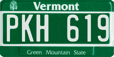 VT license plate PKH619
