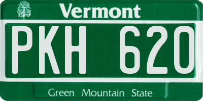 VT license plate PKH620