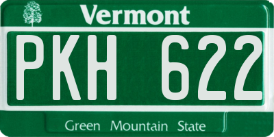 VT license plate PKH622