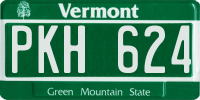 VT license plate PKH624