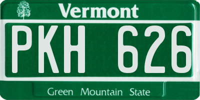VT license plate PKH626