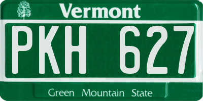 VT license plate PKH627