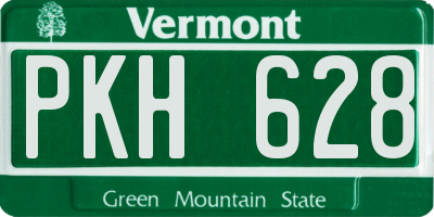 VT license plate PKH628