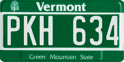 VT license plate PKH634