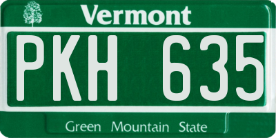 VT license plate PKH635