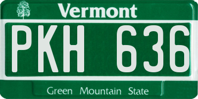 VT license plate PKH636