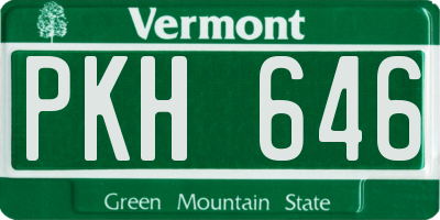 VT license plate PKH646