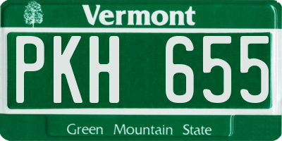 VT license plate PKH655