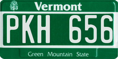 VT license plate PKH656