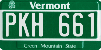 VT license plate PKH661