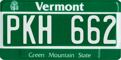 VT license plate PKH662