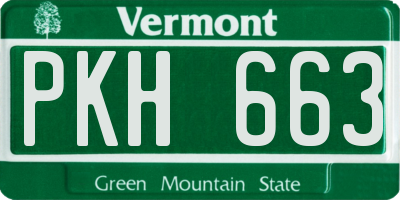 VT license plate PKH663