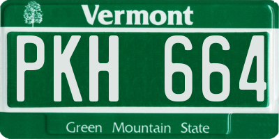 VT license plate PKH664