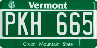 VT license plate PKH665