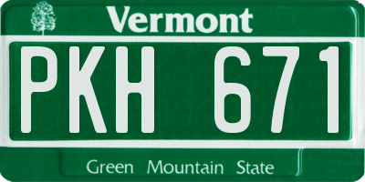 VT license plate PKH671