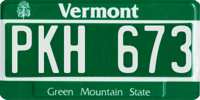 VT license plate PKH673