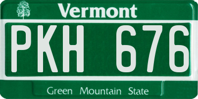 VT license plate PKH676