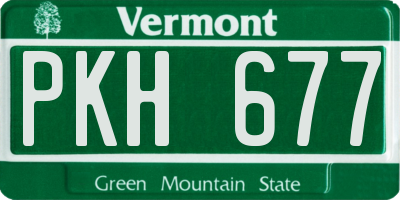 VT license plate PKH677