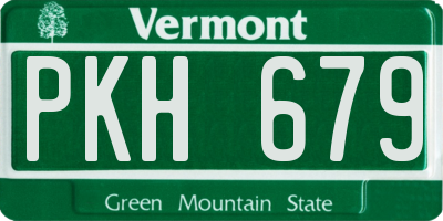 VT license plate PKH679