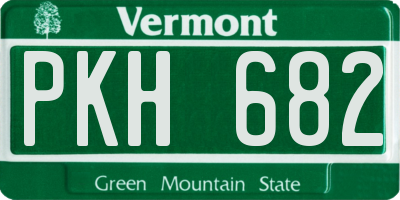 VT license plate PKH682