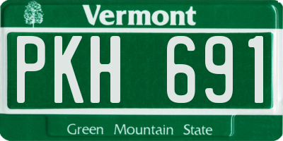 VT license plate PKH691