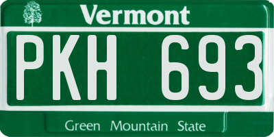 VT license plate PKH693