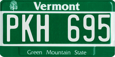 VT license plate PKH695