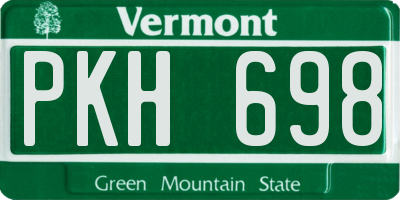VT license plate PKH698