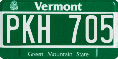 VT license plate PKH705
