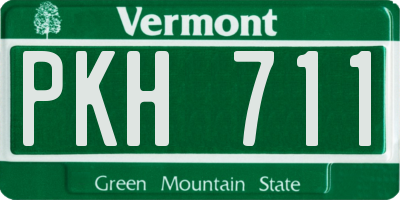 VT license plate PKH711