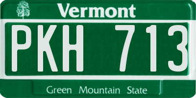VT license plate PKH713