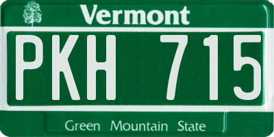 VT license plate PKH715