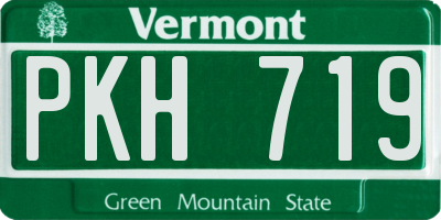 VT license plate PKH719