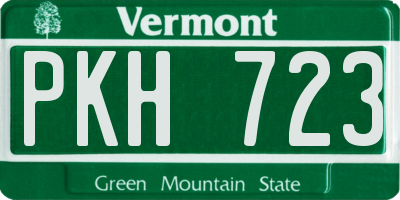 VT license plate PKH723