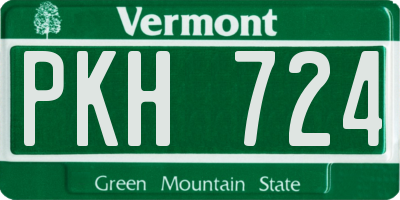 VT license plate PKH724