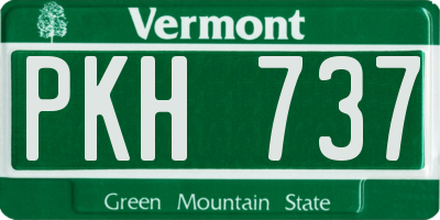VT license plate PKH737